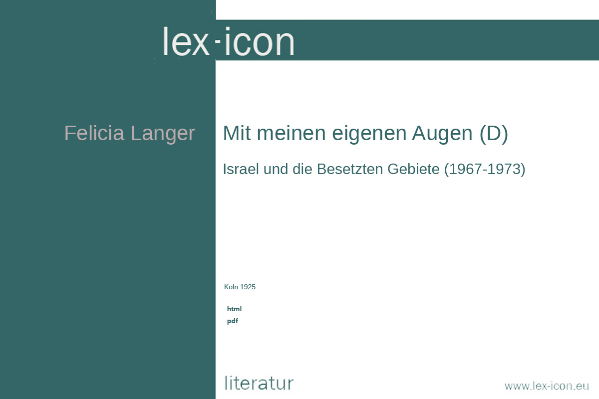Felicia Langer - Mit meinen eigenen Augen 